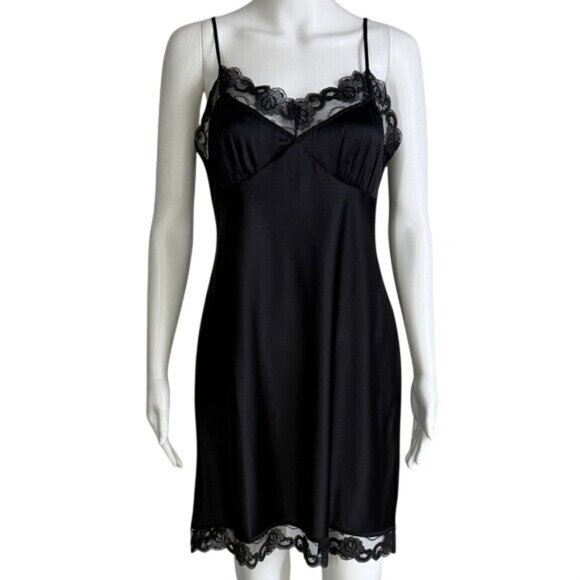 Trina Turk Other - Trina Turk Lace Trim Slip Dress in Black – Size M